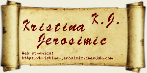 Kristina Jerosimić vizit kartica